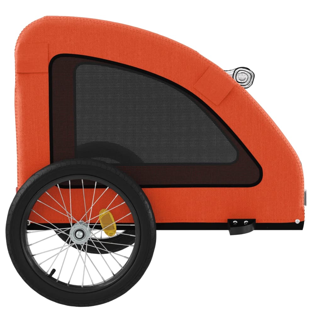 Rimorchio da Bici per Animali Arancione e Grigio Oxford e Ferro | homemem39