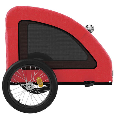 Rimorchio da Bici per Animali Rosso Oxford e Ferro - homemem39