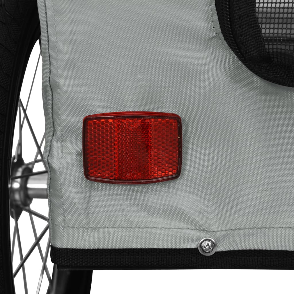 Rimorchio da Bici per Animali Grigio Oxford e Ferro - homemem39