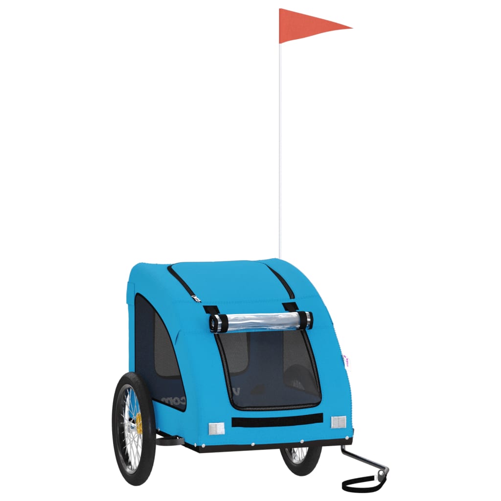Rimorchio da Bici per Animali Blu Oxford e Ferro - homemem39