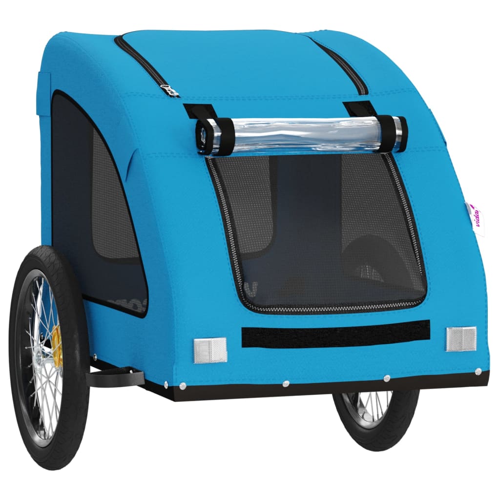 Rimorchio da Bici per Animali Blu Oxford e Ferro - homemem39