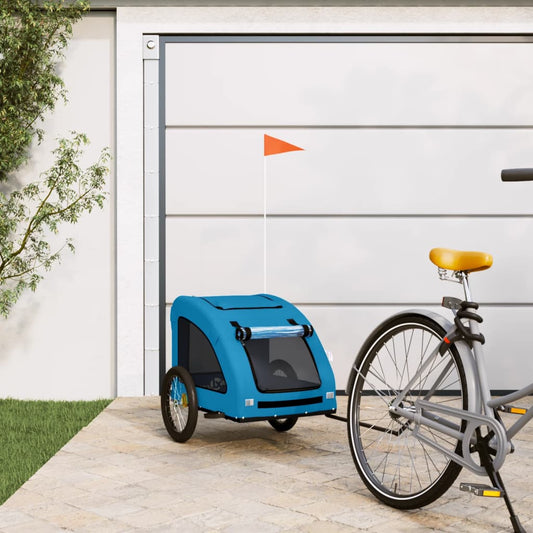 Rimorchio da Bici per Animali Blu Oxford e Ferro - homemem39