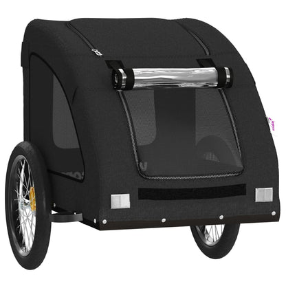 Rimorchio da Bici per Animali Nero Oxford e Ferro - homemem39
