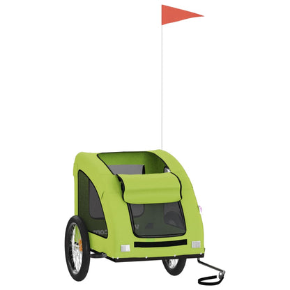 Rimorchio da Bici per Animali Verde Oxford e Ferro - homemem39