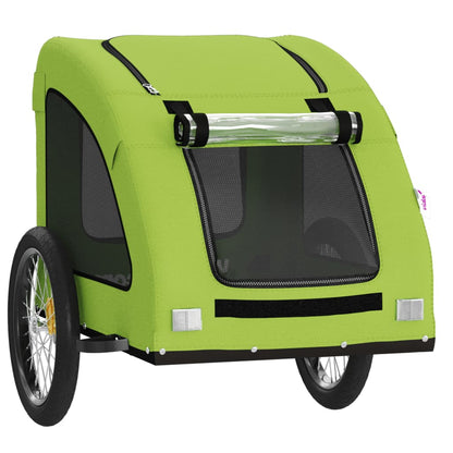 Rimorchio da Bici per Animali Verde Oxford e Ferro - homemem39