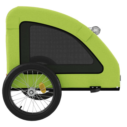 Rimorchio da Bici per Animali Verde Oxford e Ferro - homemem39