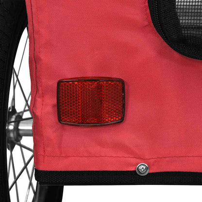 Rimorchio da Bici per Animali Rosso Oxford e Ferro - homemem39