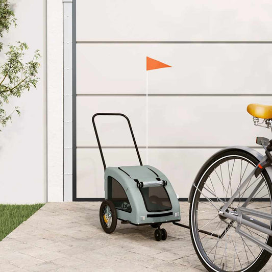 Rimorchio da Bici per Animali Grigio Oxford e Ferro - homemem39