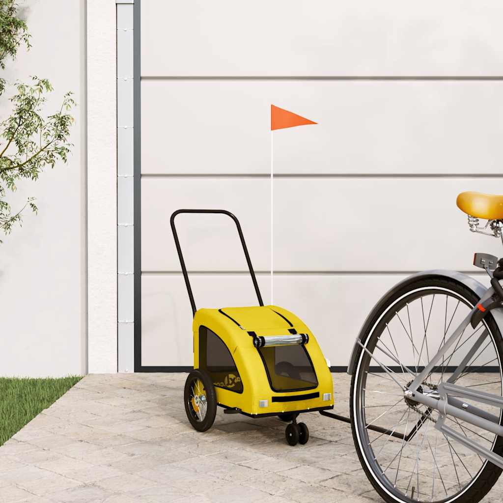 Rimorchio da Bici per Animali Giallo Oxford e Ferro - homemem39