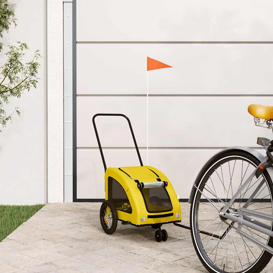 Rimorchio da Bici per Animali Giallo Oxford e Ferro - homemem39