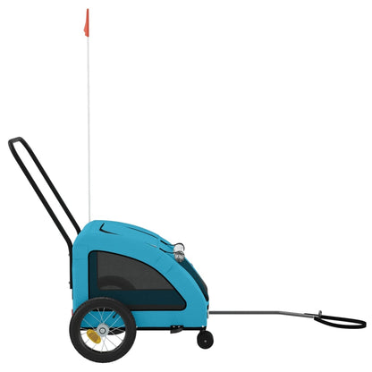 Rimorchio da Bici per Animali Blu Oxford e Ferro - homemem39
