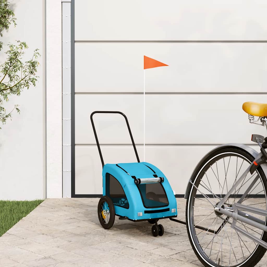 Rimorchio da Bici per Animali Blu Oxford e Ferro | homemem39