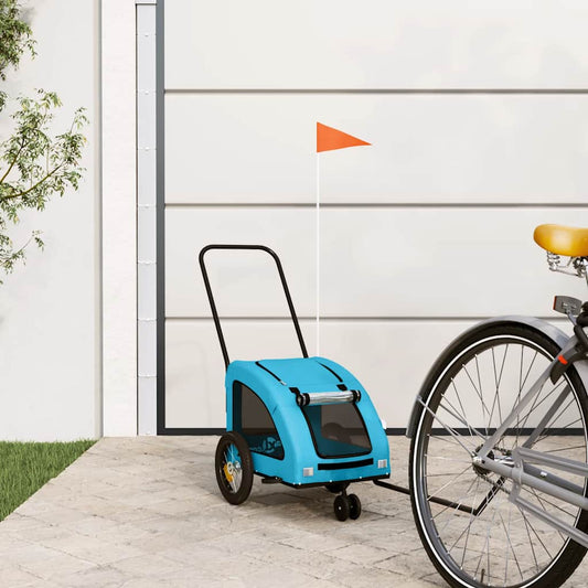 Rimorchio da Bici per Animali Blu Oxford e Ferro | homemem39
