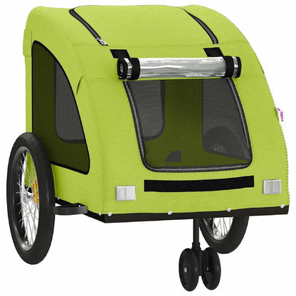 Rimorchio da Bici per Animali Verde Oxford e Ferro - homemem39