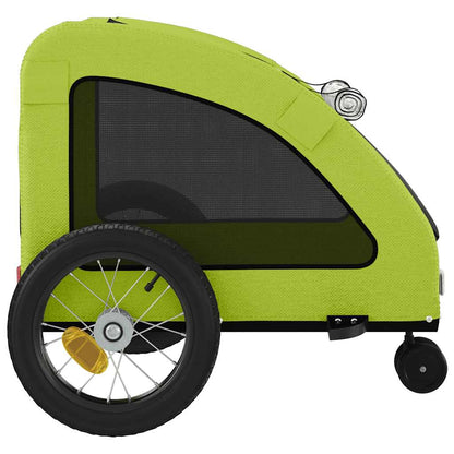 Rimorchio da Bici per Animali Verde Oxford e Ferro - homemem39