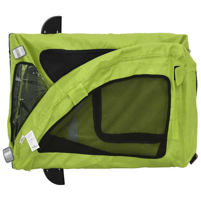 Rimorchio da Bici per Animali Verde Oxford e Ferro - homemem39