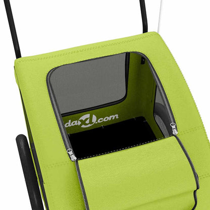 Rimorchio da Bici per Animali Verde Oxford e Ferro | homemem39