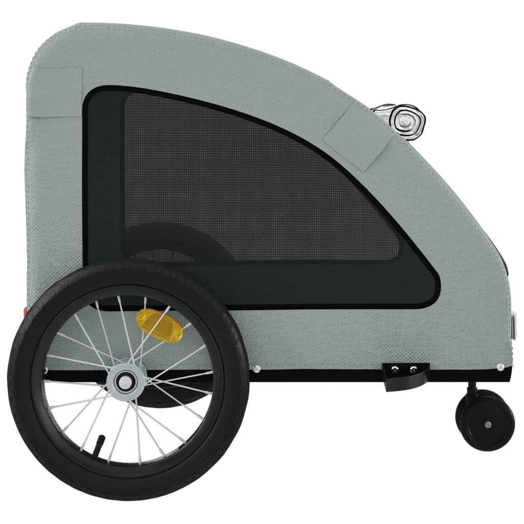 Rimorchio da Bici per Animali Grigio Oxford e Ferro - homemem39