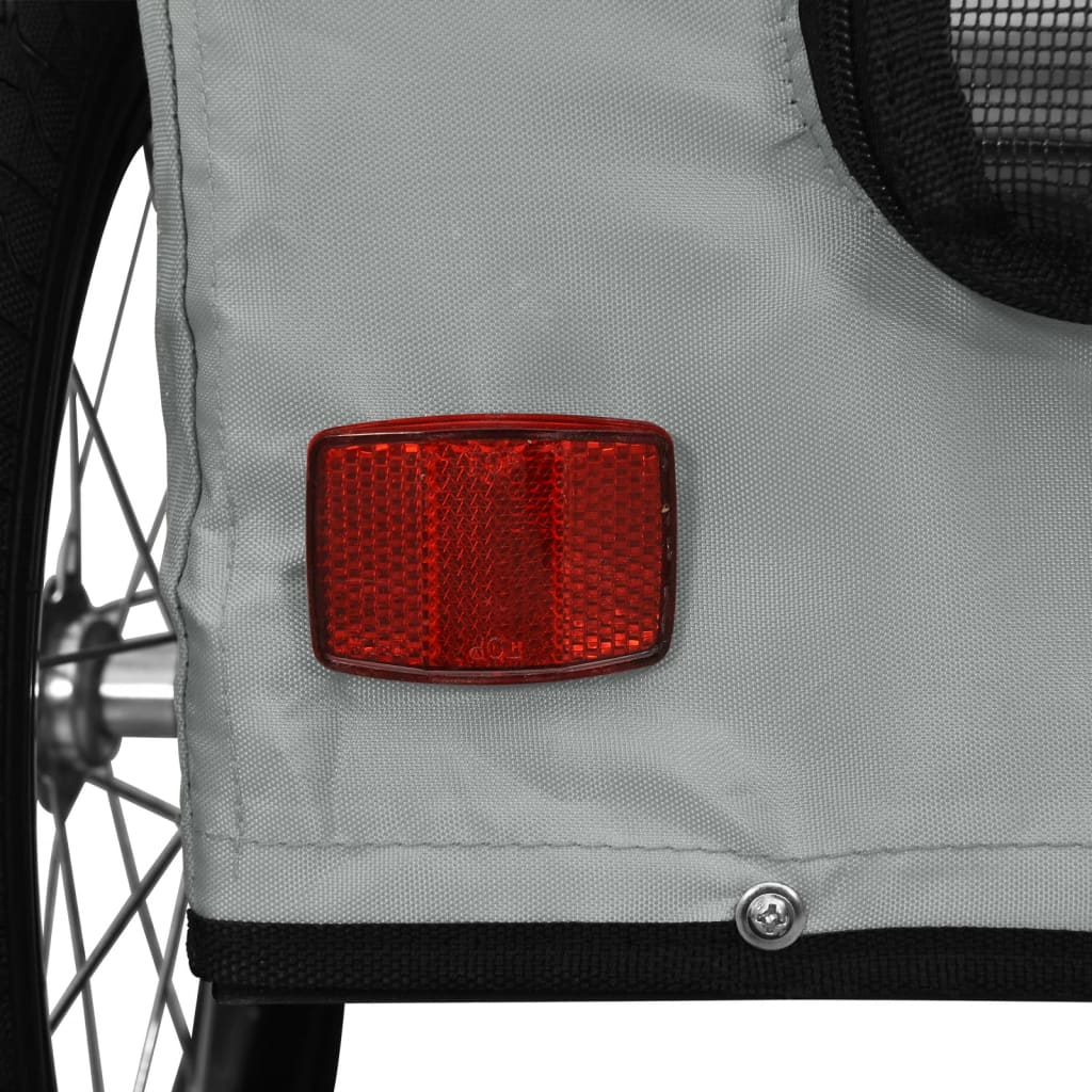 Rimorchio da Bici per Animali Grigio Oxford e Ferro - homemem39