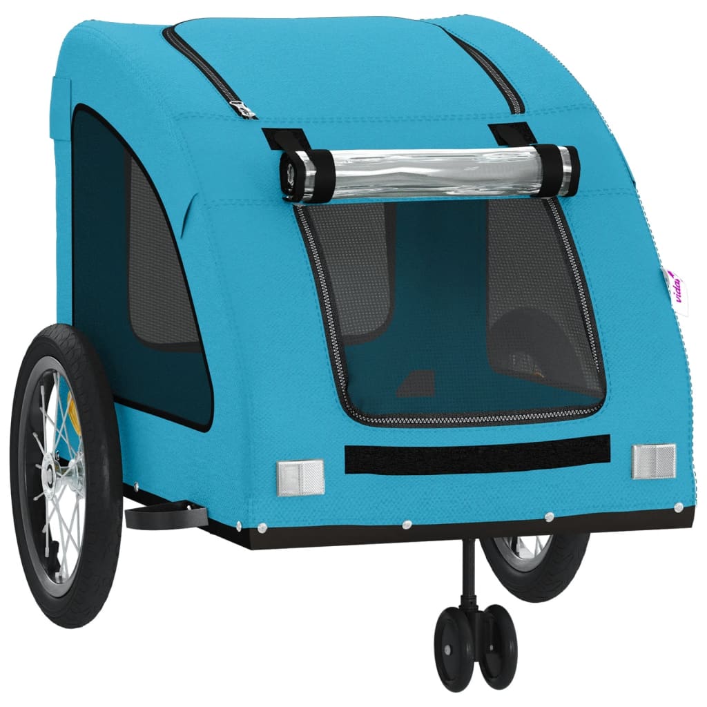 Rimorchio da Bici per Animali Blu Oxford e Ferro - homemem39