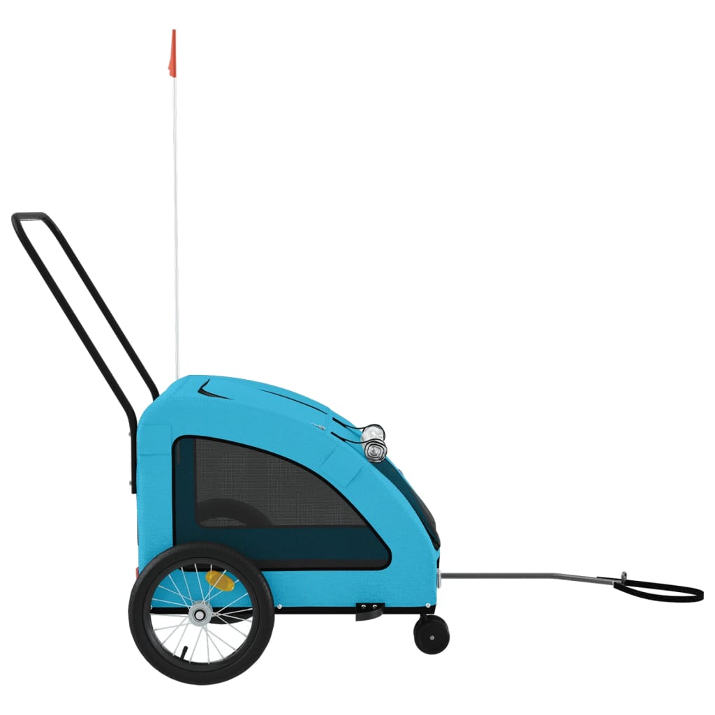Rimorchio da Bici per Animali Blu Oxford e Ferro - homemem39