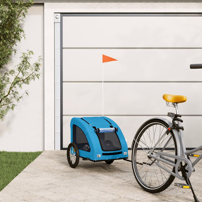 Rimorchio da Bici per Animali Blu Oxford e Ferro - homemem39