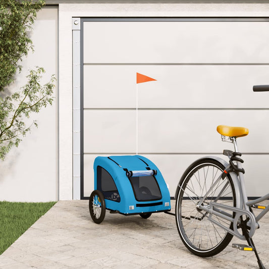 Rimorchio da Bici per Animali Blu Oxford e Ferro - homemem39
