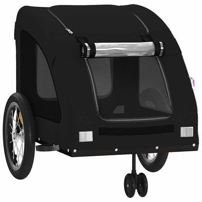 Rimorchio da Bici per Animali Nero Oxford e Ferro | homemem39