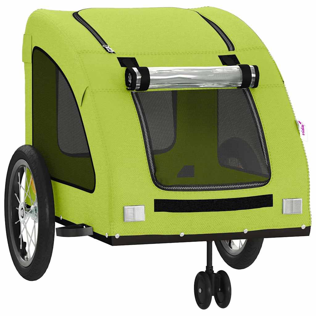 Rimorchio da Bici per Animali Verde Oxford e Ferro | homemem39