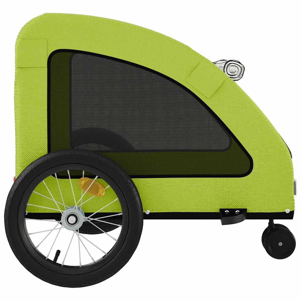 Rimorchio da Bici per Animali Verde Oxford e Ferro | homemem39
