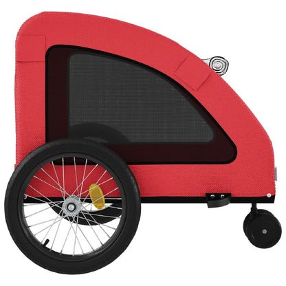 Rimorchio da Bici per Animali Rosso Oxford e Ferro - homemem39