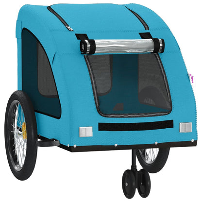 Rimorchio da Bici per Animali Blu Oxford e Ferro - homemem39