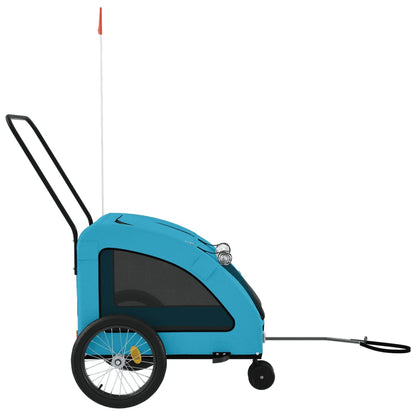 Rimorchio da Bici per Animali Blu Oxford e Ferro - homemem39