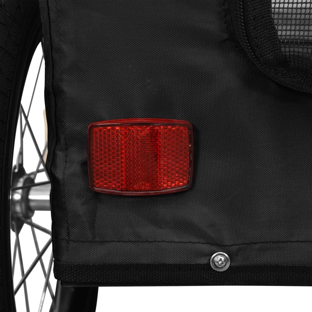 Rimorchio da Bici per Animali Nero Oxford e Ferro | homemem39