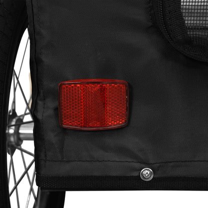 Rimorchio da Bici per Animali Nero Oxford e Ferro - homemem39