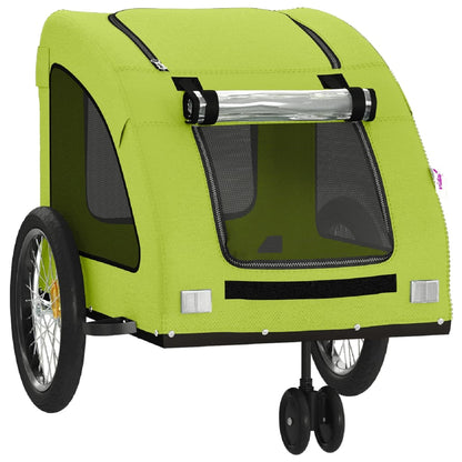 Rimorchio da Bici per Animali Verde Oxford e Ferro - homemem39