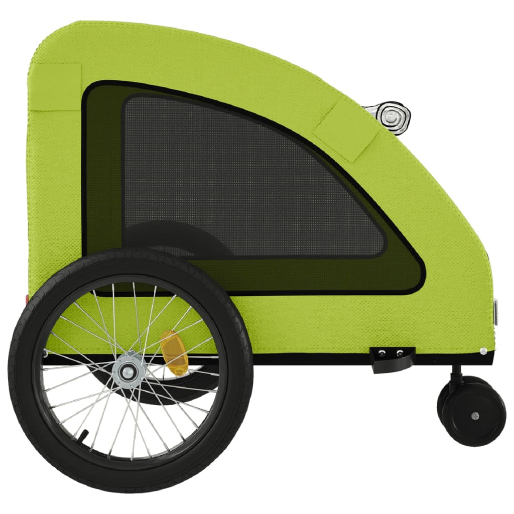 Rimorchio da Bici per Animali Verde Oxford e Ferro - homemem39