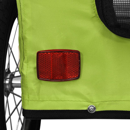 Rimorchio da Bici per Animali Verde Oxford e Ferro - homemem39