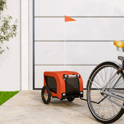 Rimorchio da Bici per Animali Arancione e Nero Oxford e Ferro - homemem39