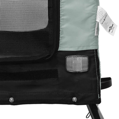 Rimorchio da Bici per Animali Grigio e Nero Oxford e Ferro - homemem39