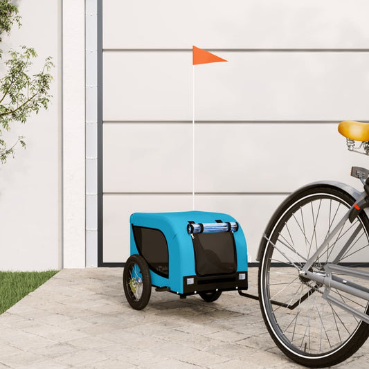 Rimorchio da Bici per Animali Blu e Nero Oxford e Ferro - homemem39