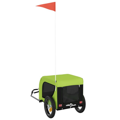 Rimorchio da Bici per Animali Verde e Nero Oxford e Ferro | homemem39