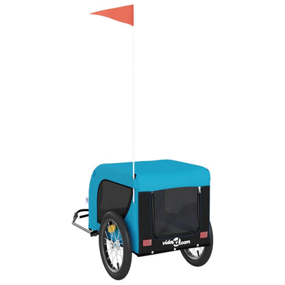 Rimorchio da Bici per Animali Blu e Nero Oxford e Ferro - homemem39