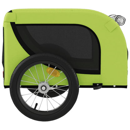 Rimorchio da Bici per Animali Verde e Nero Oxford e Ferro - homemem39