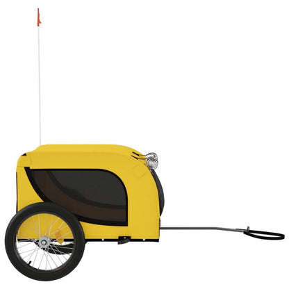 Rimorchio da Bici per Animali Giallo e Nero Oxford e Ferro - homemem39
