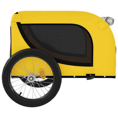 Rimorchio da Bici per Animali Giallo e Nero Oxford e Ferro - homemem39