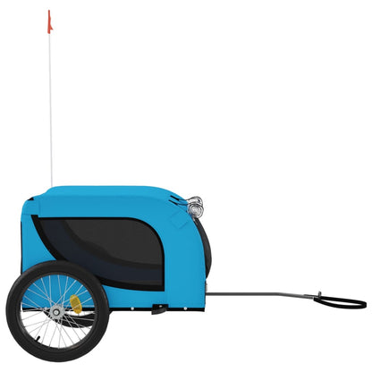 Rimorchio da Bici per Animali Blu e Nero Oxford e Ferro - homemem39