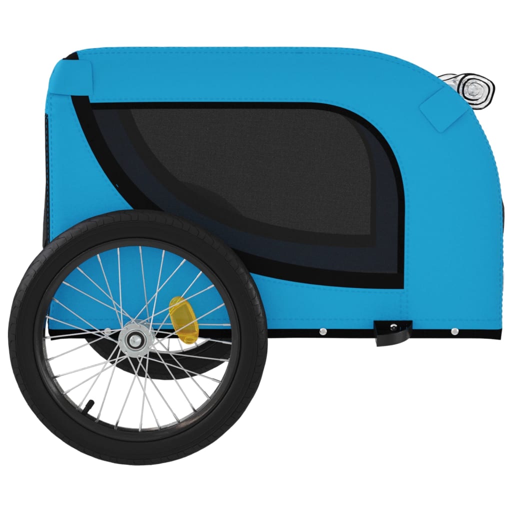 Rimorchio da Bici per Animali Blu e Nero Oxford e Ferro - homemem39