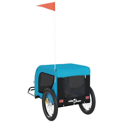 Rimorchio da Bici per Animali Blu e Nero Oxford e Ferro - homemem39