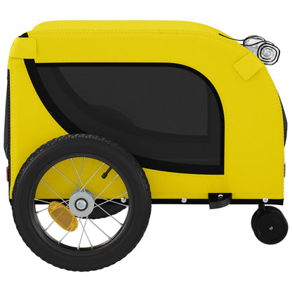 Rimorchio da Bici per Animali Giallo e Nero Oxford e Ferro | homemem39